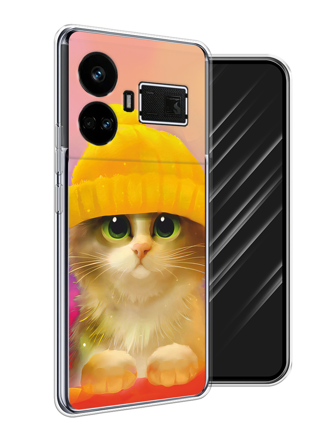 

Чехол Awog на Realme GT5 "Котенок в желтой шапке", Желтый, 2515050-1