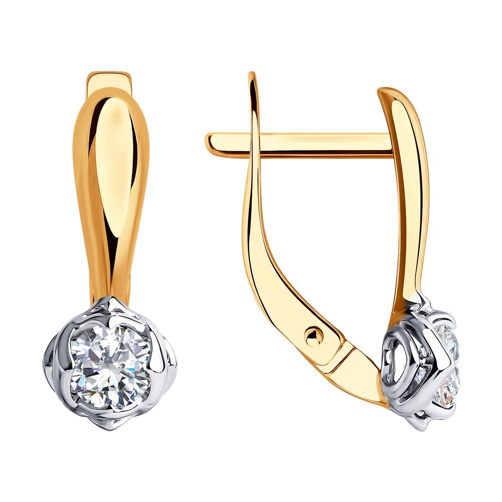 

Серьги из красного золота SOKOLOV 0200087, фианит, 0200087