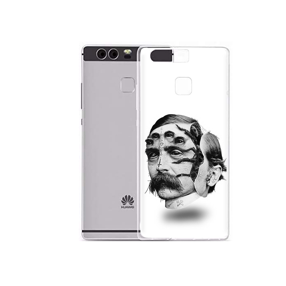 

Чехол MyPads Tocco для Huawei P9 Plus страшное лицо мужчины (PT31455.54.629), Прозрачный, Tocco