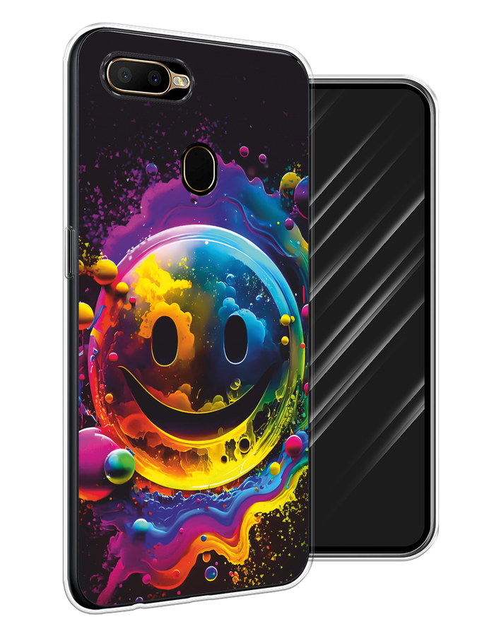 

Чехол Awog на Oppo A5s/A12 "Кислотный смайл", Фиолетовый;желтый;синий, 252350-1