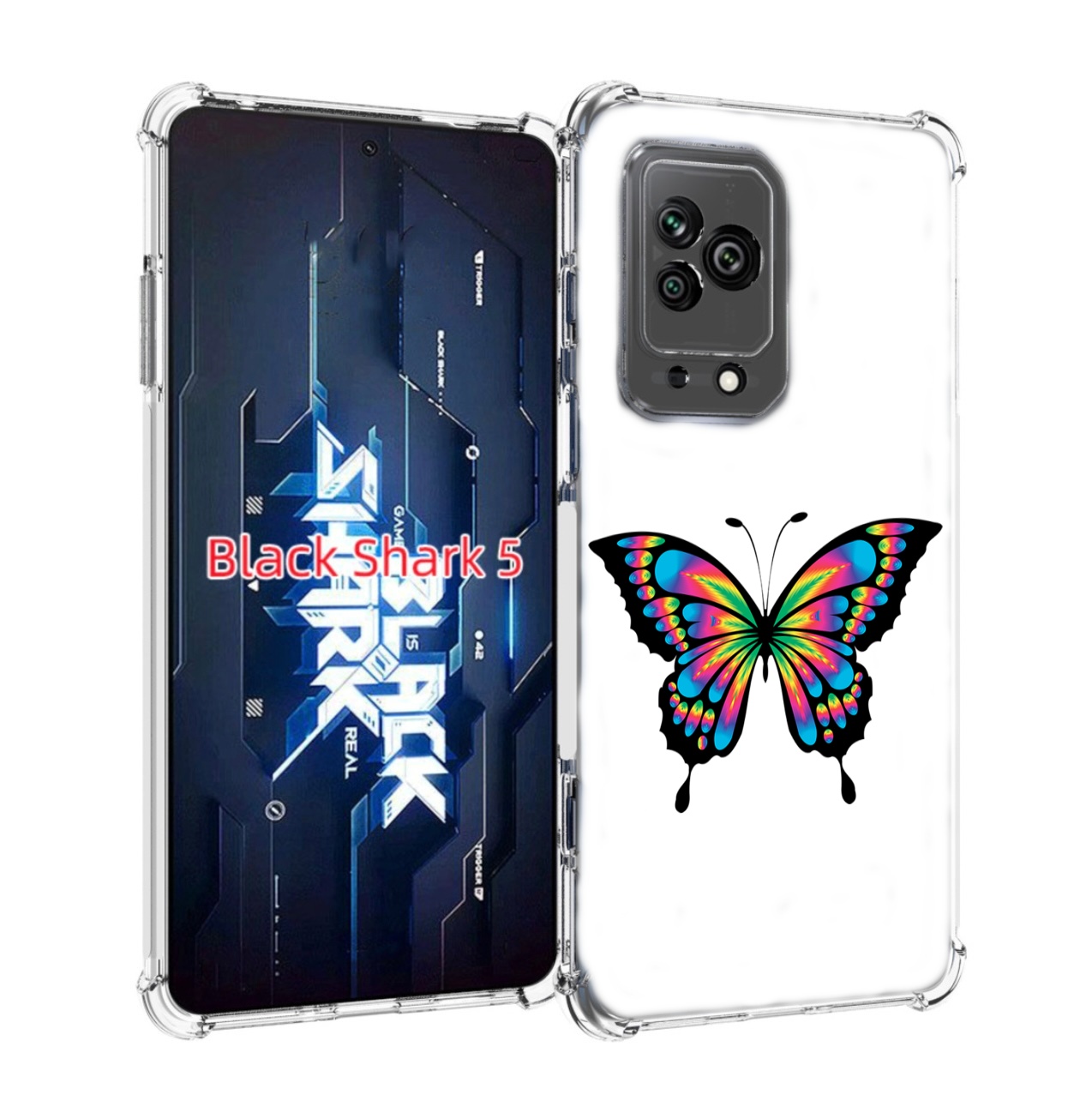 

Чехол MyPads мини-бабочка для Xiaomi Black Shark 5, Прозрачный, Tocco