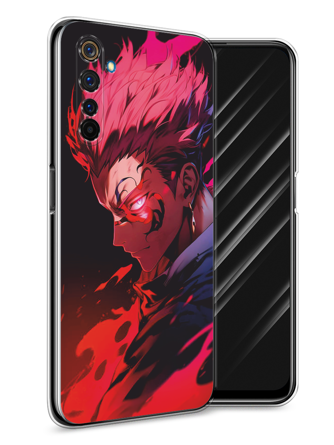 

Чехол Awog на Realme 6 Pro "Взгляд Сукуны", Розовый;красный;черный, 252850-1