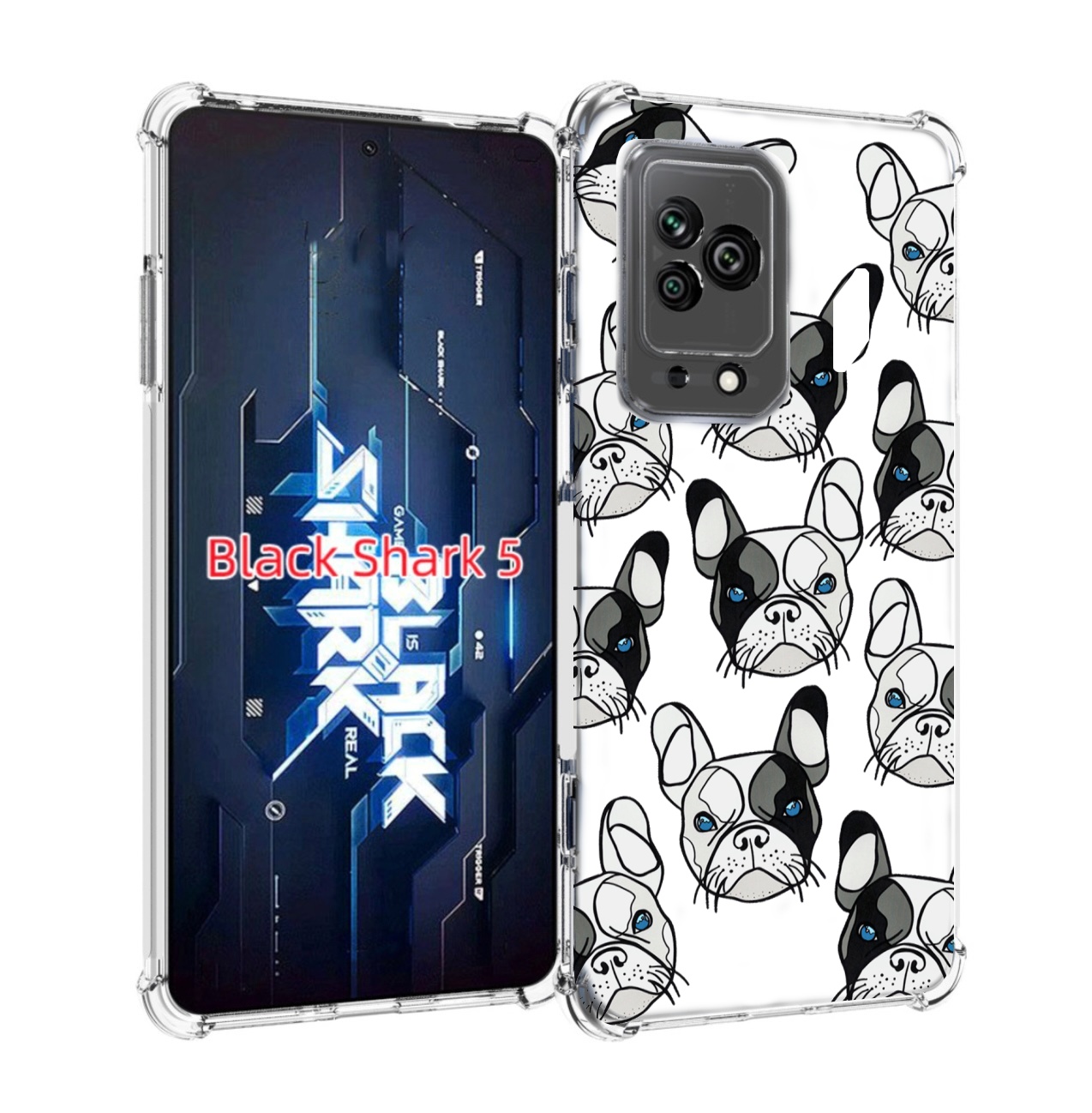 

Чехол MyPads мини-собачки-черно-белый для Xiaomi Black Shark 5, Прозрачный, Tocco