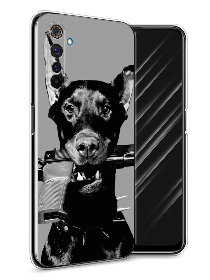 

Чехол Awog на Realme 6 Pro "Доберман", Серый, 252850-1