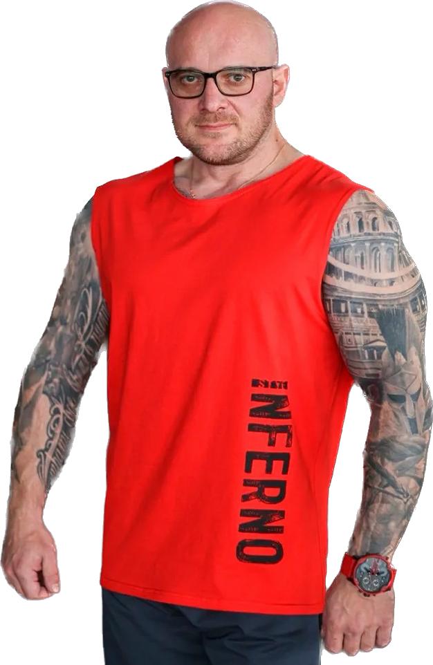 

Майка мужская INFERNO style М-002-000 красная 2XL, Красный, М-002-000