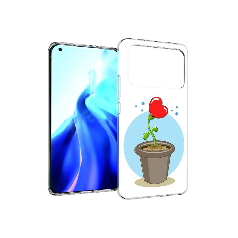 

Чехол MyPads Tocco для Xiaomi Mi 11 Ultra Растение любви 14 февраля (PT160500.261.145), Прозрачный, Tocco