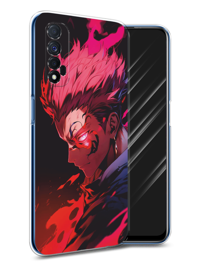

Чехол Awog на Oppo Realme 7 "Взгляд Сукуны", Розовый;красный;черный, 254150-1
