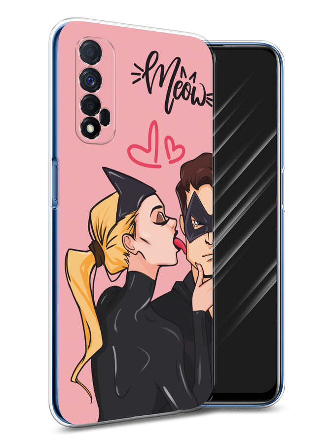 

Чехол Awog на Oppo Realme 7 "Kiss of Cat Woman", Розовый;черный;бежевый, 254150-1