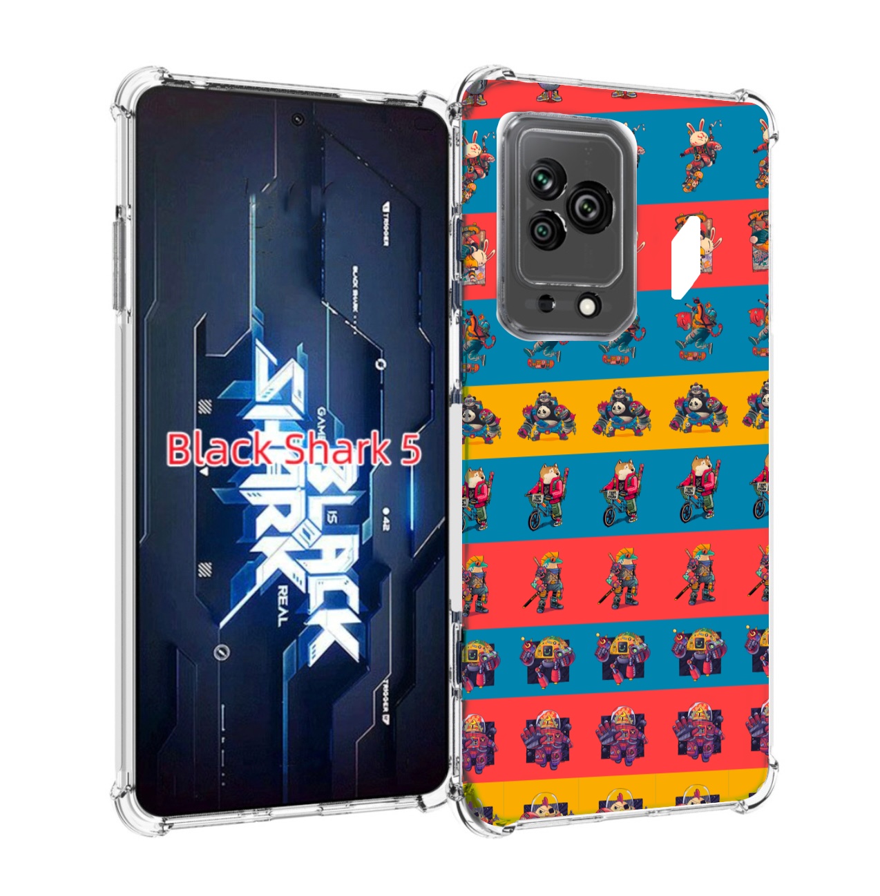 

Чехол MyPads много стикеров для Xiaomi Black Shark 5, Прозрачный, Tocco