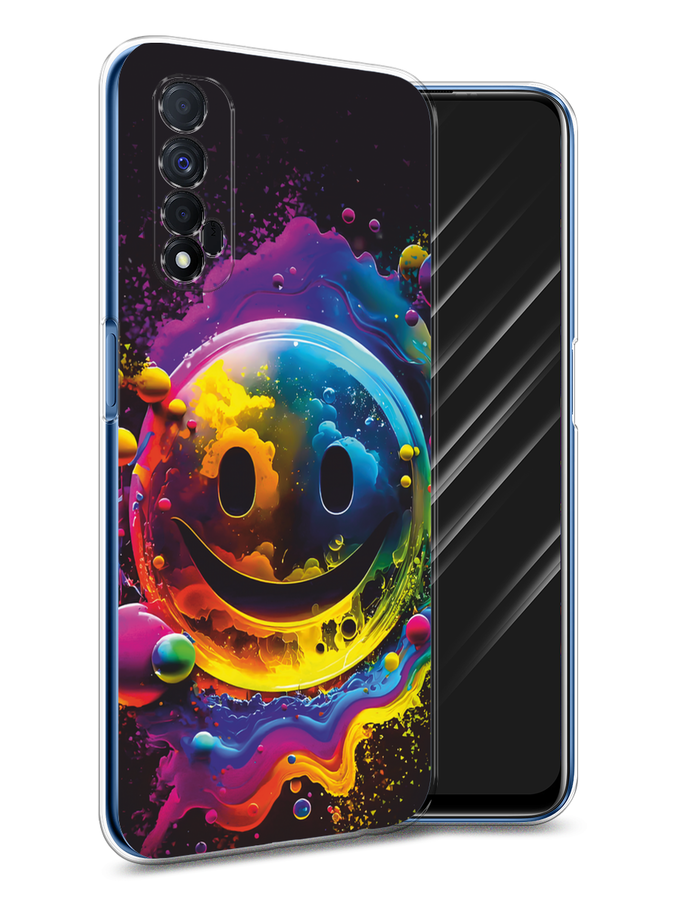 

Чехол Awog на Oppo Realme 7 "Кислотный смайл", Фиолетовый;желтый;синий, 254150-1