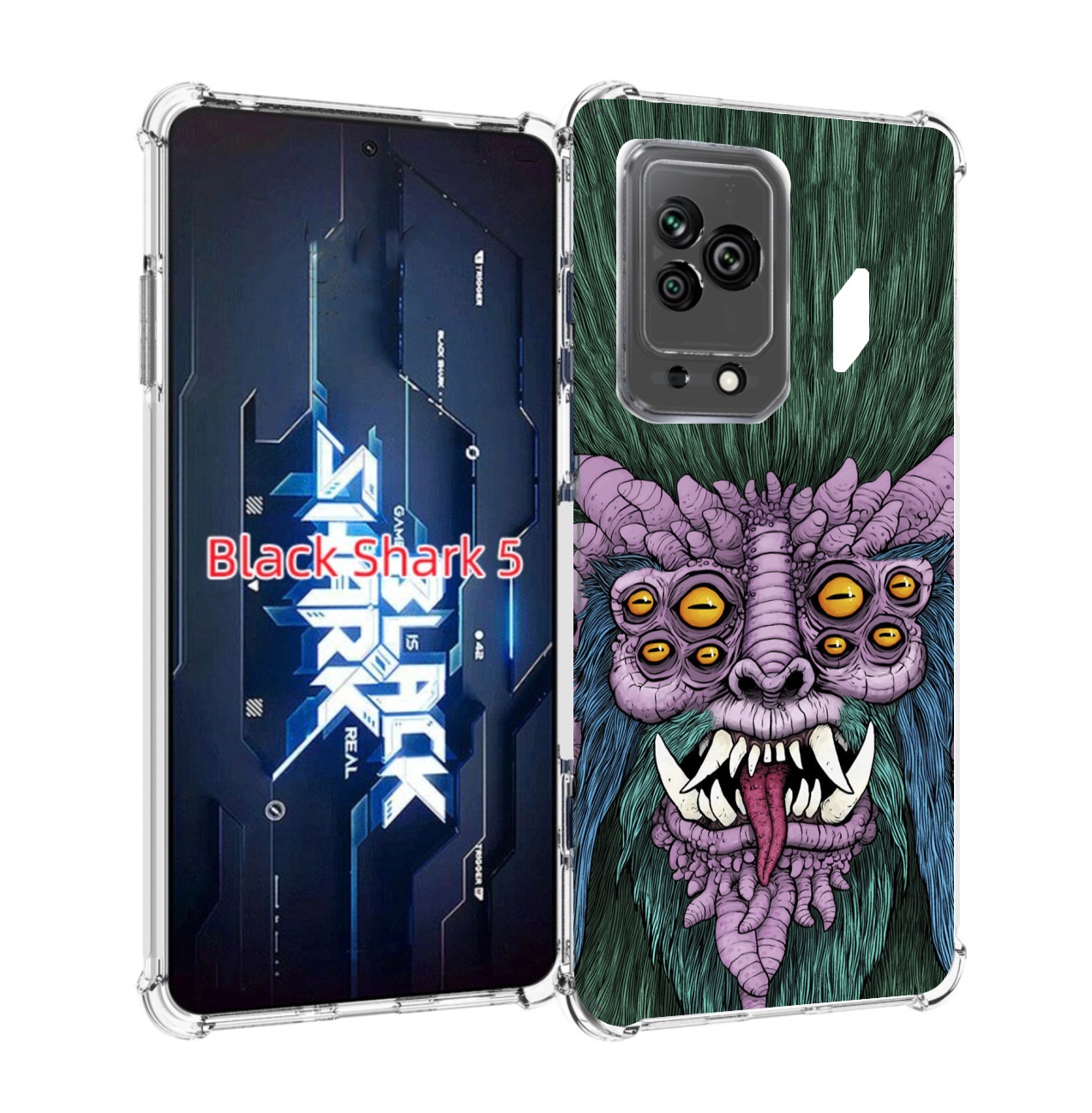 

Чехол MyPads многоглазый черт для Xiaomi Black Shark 5, Прозрачный, Tocco