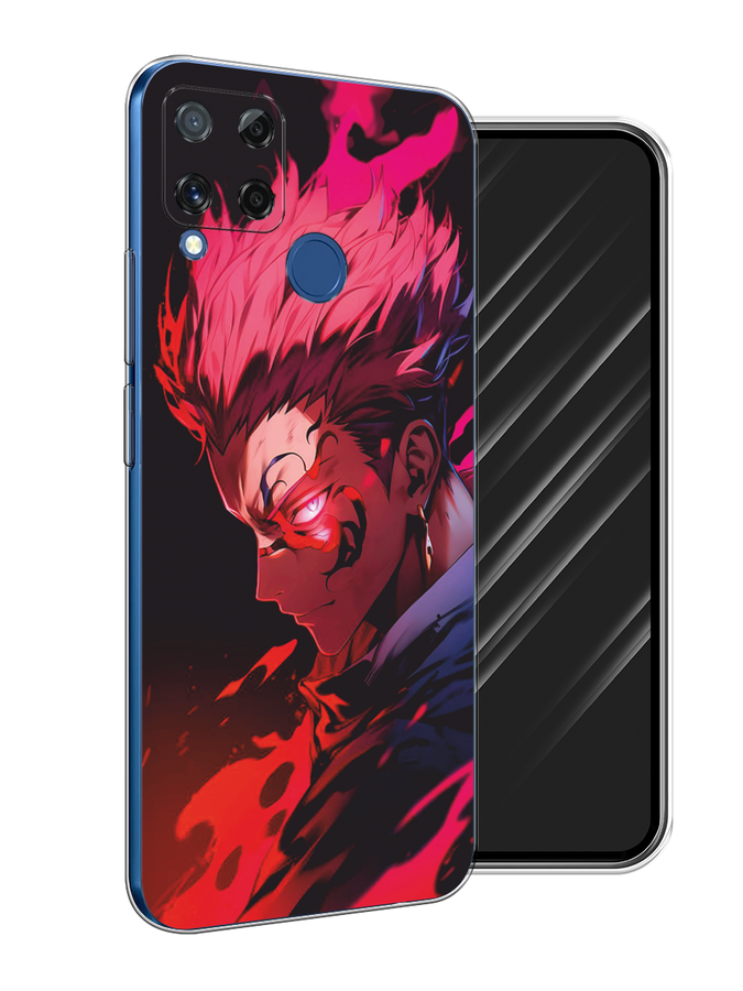 

Чехол Awog на Oppo Realme C15 "Взгляд Сукуны", Розовый;красный;черный, 255050-1