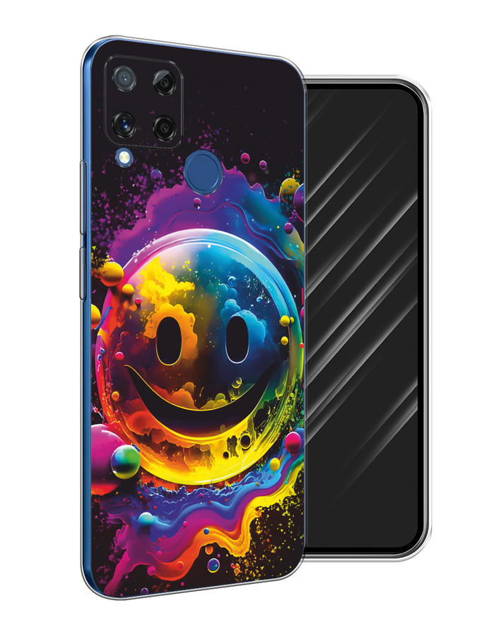 

Чехол Awog на Oppo Realme C15 "Кислотный смайл", Фиолетовый;желтый;синий, 255050-1