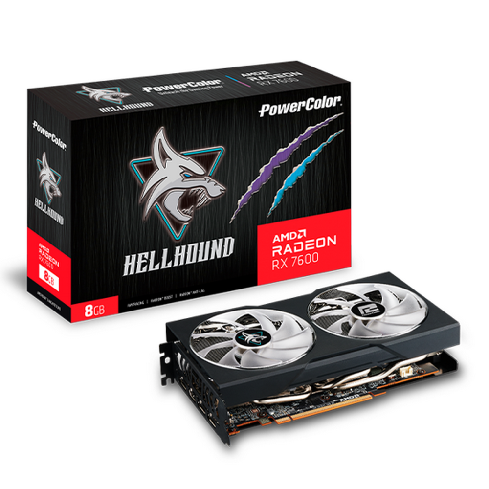 

Видеокарта PowerColor AMD Radeon RX 7600 Hellhound, Radeon RX 7600 Hellhound