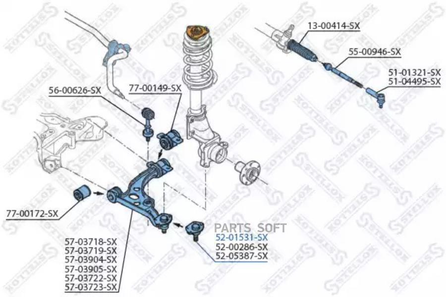 

STELLOX Опора шаровая STELLOX 5201531sx