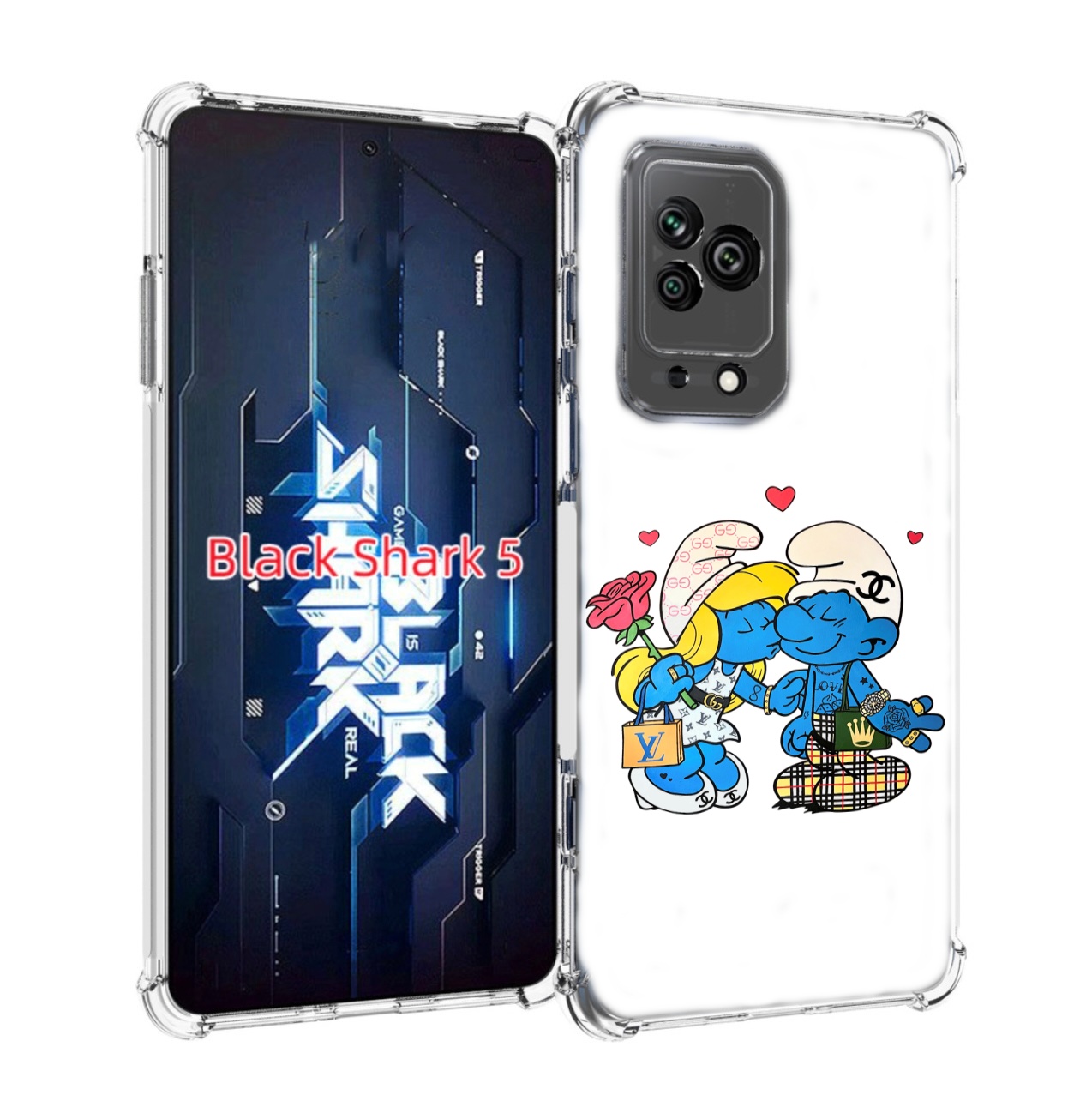 

Чехол MyPads модные-смурфики для Xiaomi Black Shark 5, Прозрачный, Tocco