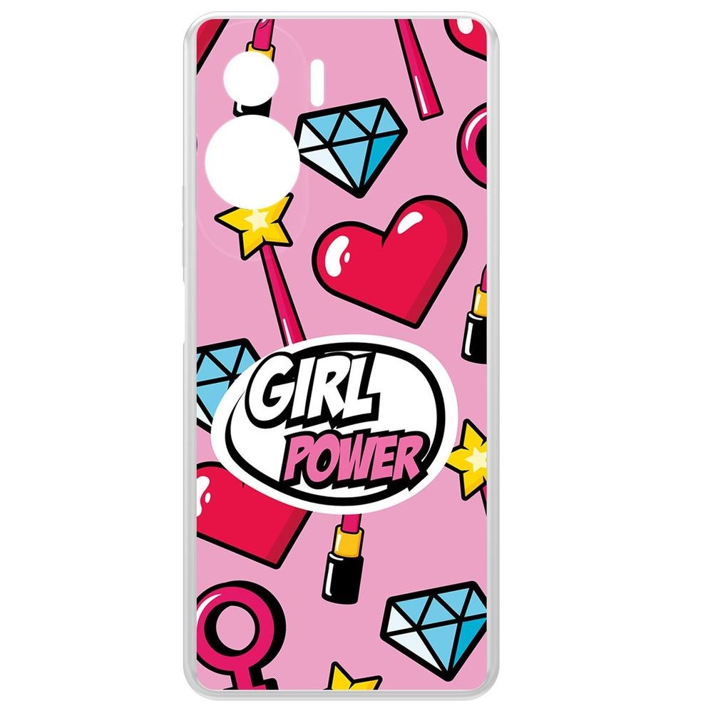 

Чехол-накладка Krutoff Clear Case Girl Power для Honor 90 Lite, Прозрачный