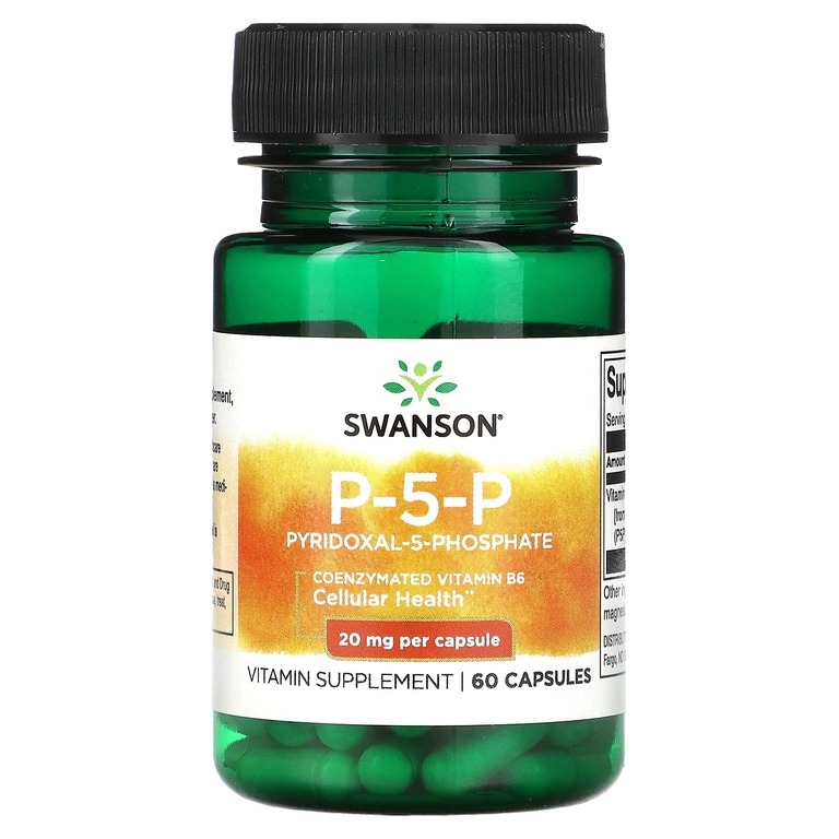 

П-5-П пиридоксаль-5-фосфат SWANSON P-5-P Pyridoxal-5-Phosphate капсулы 20 мг 60 шт.
