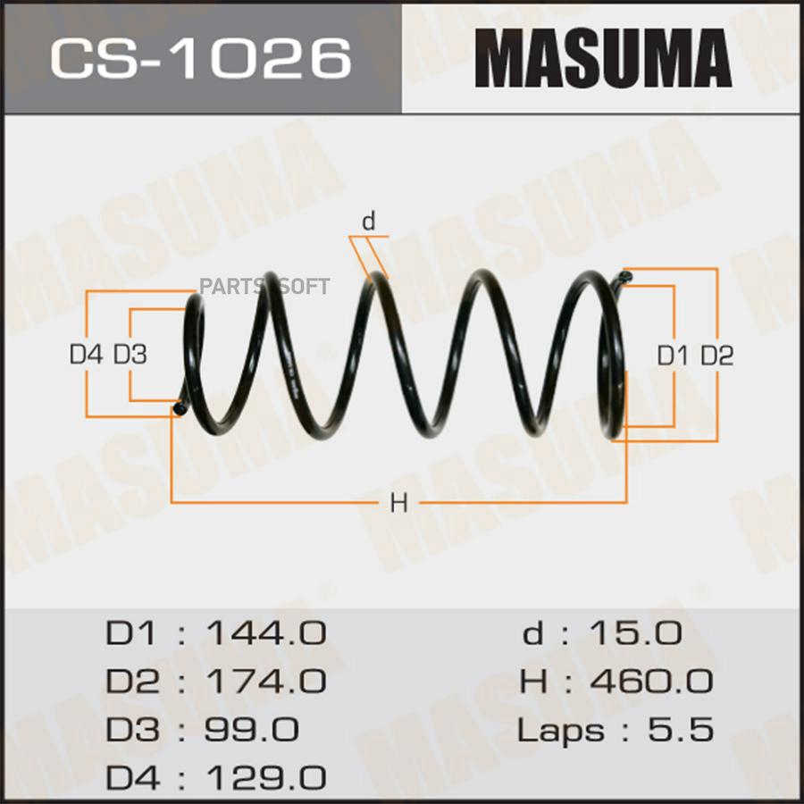 Пружина подвески MASUMA rear LAND CRUISER/ HDJ81, FZJ80