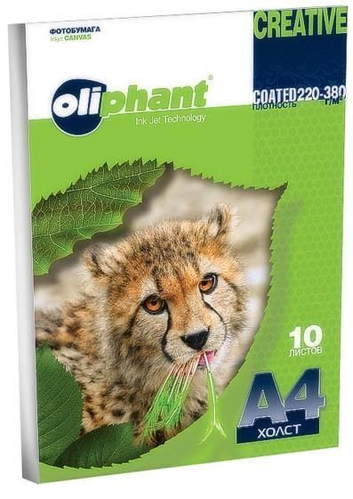 

Бумага дизайнерская A4 Oliphant ICC-380 380г/м2, 10л., хлопковый холст, Белый