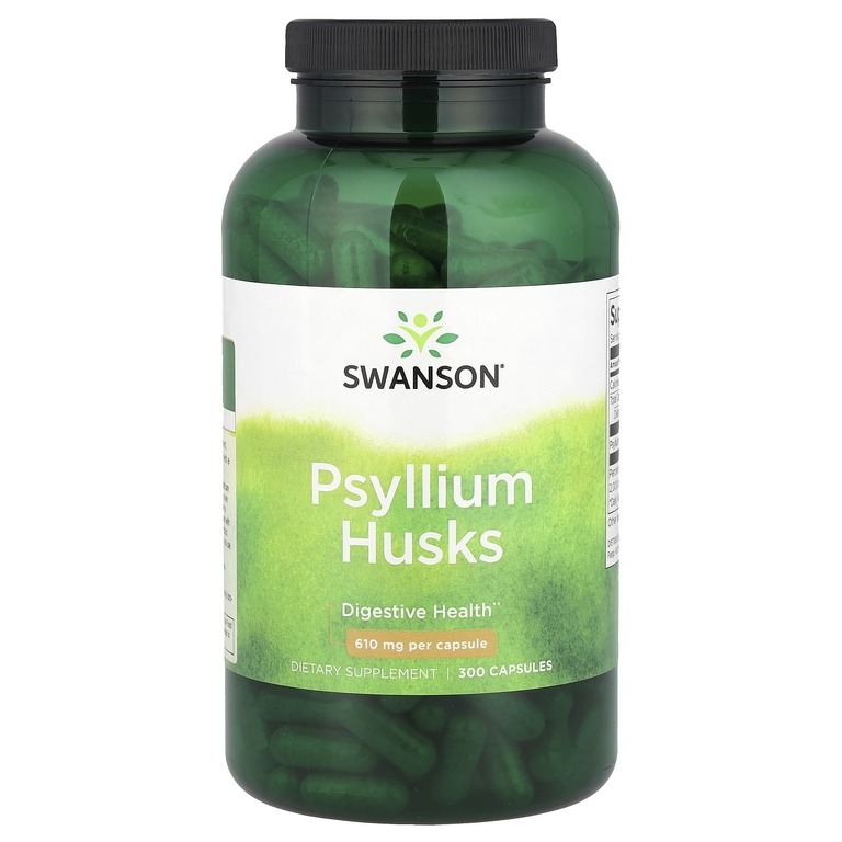 Шелуха семян подорожника SWANSON Psyllium Husks капсулы 610 мг 300 шт.