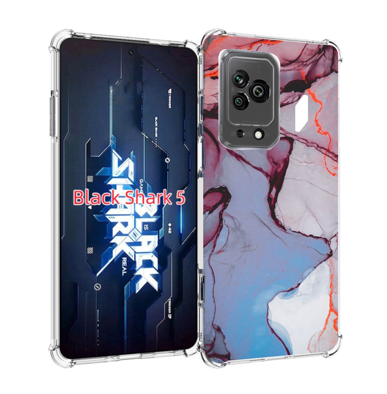 

Чехол MyPads мраморный рисунок для Xiaomi Black Shark 5, Прозрачный, Tocco