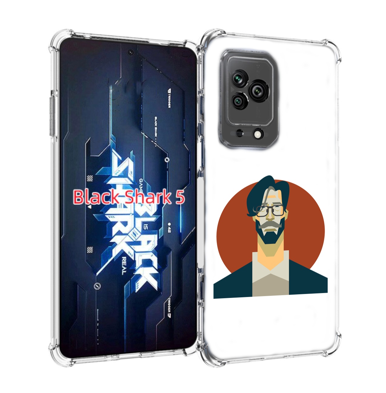

Чехол MyPads мужичек-в-очках для Xiaomi Black Shark 5, Прозрачный, Tocco