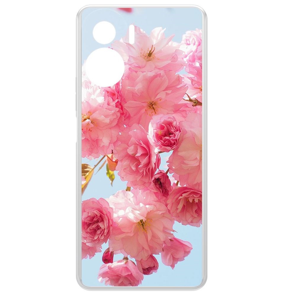 

Чехол-накладка Krutoff Clear Case Сакура для Honor 90 Lite, Прозрачный