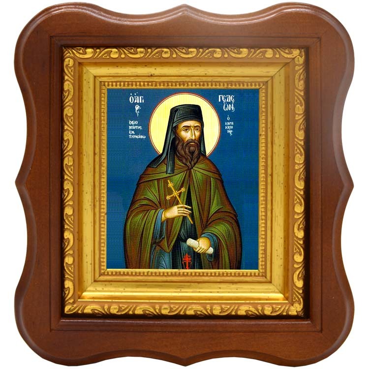 

Гедеон Каракалльский, Афонский Преподобномученик. Икона на холсте.