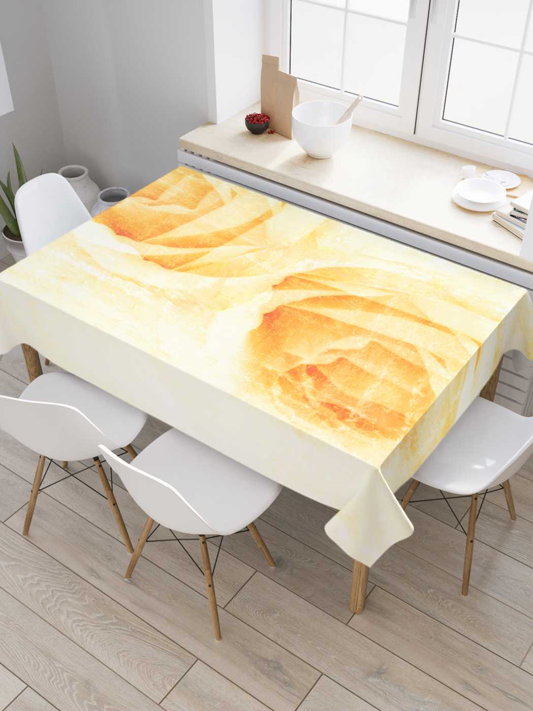 

Скатерть прямоугольная JoyArty "Мраморные розы" из сатена, 180x145 см, Коричневый, Мраморные розы