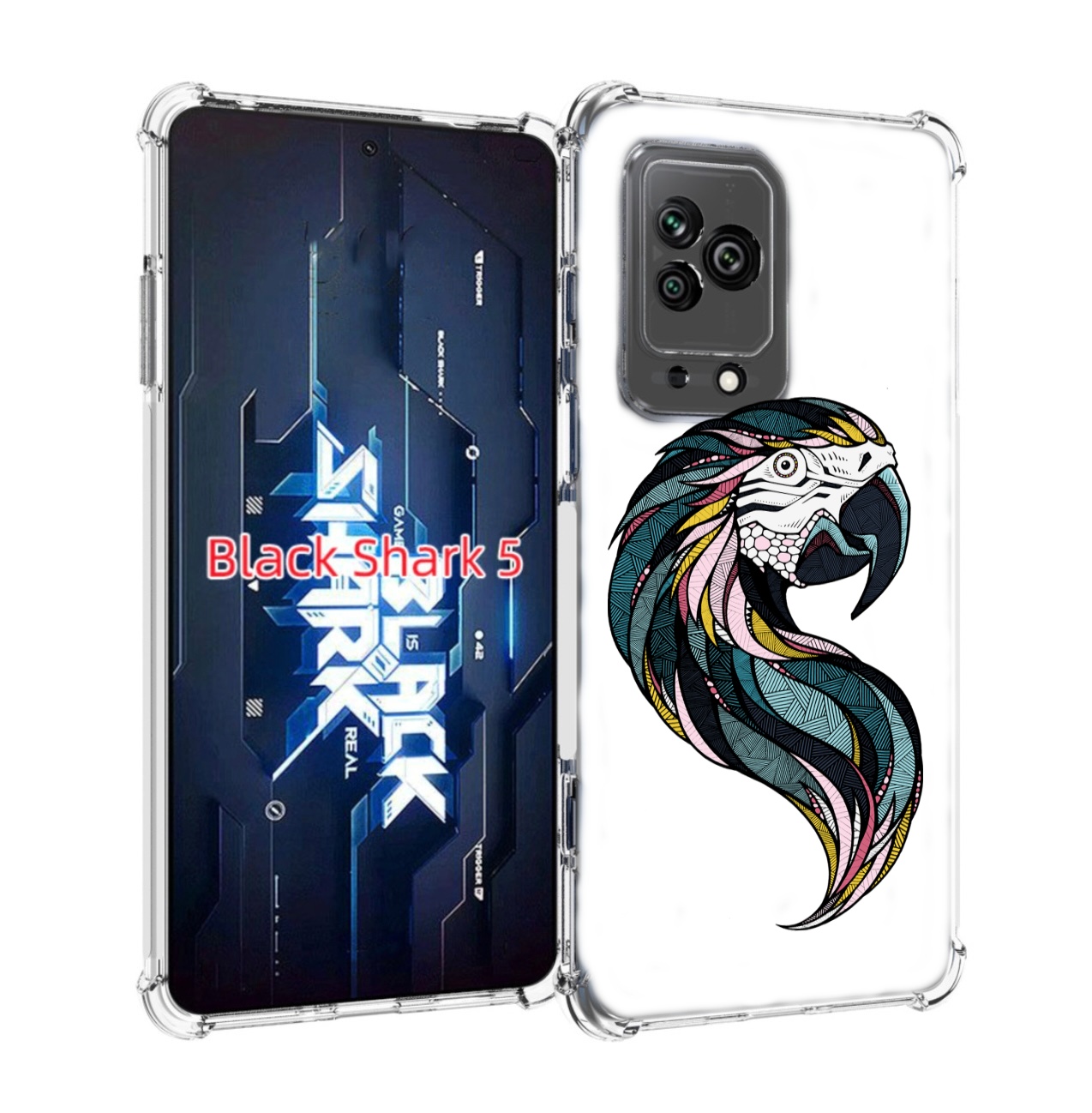 

Чехол MyPads полупопугай для Xiaomi Black Shark 5, Прозрачный, Tocco