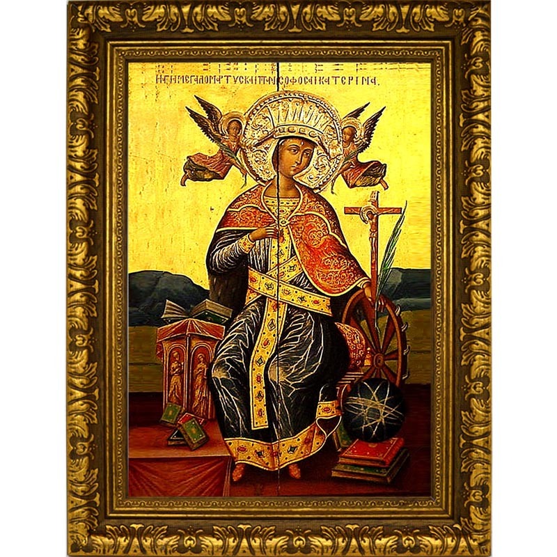 

Святая Екатерина Александрийская. Копия старинной иконы на холсте.