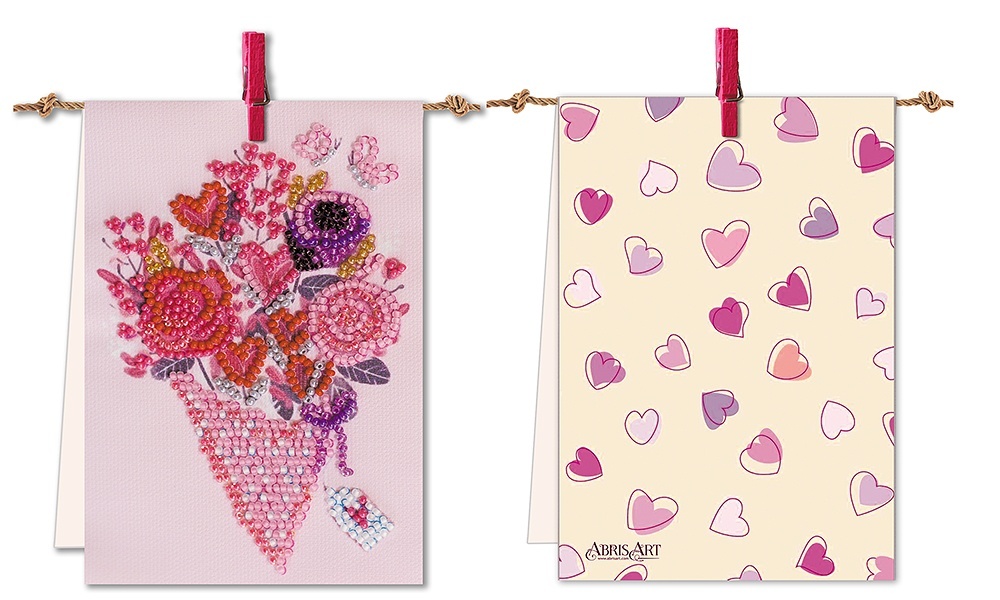 

Абрис Арт флажок, Милый букетик, 9х13 см