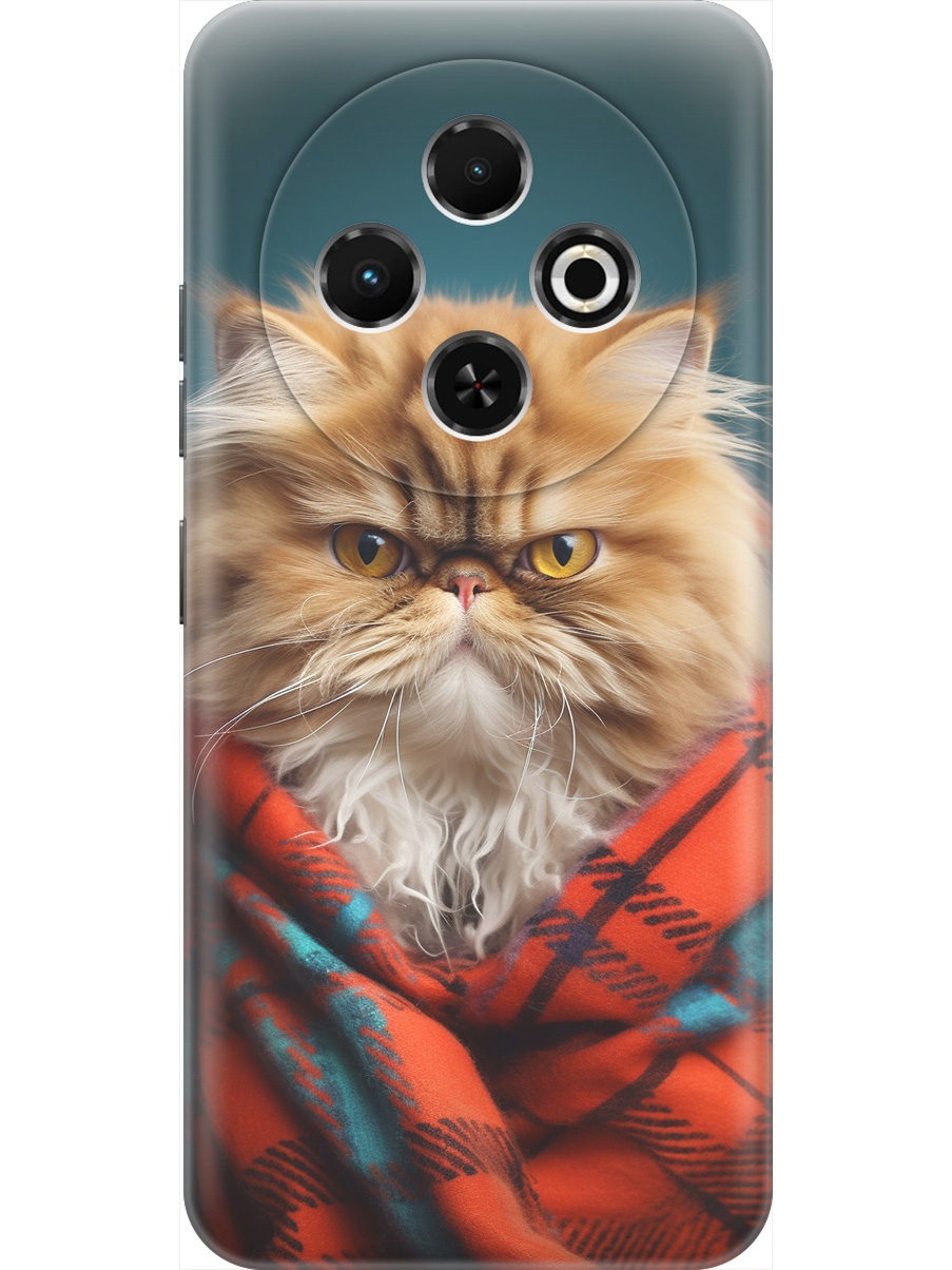 

Силиконовый чехол на Tecno Spark 30C с принтом "Недовольный котик", Прозрачный;красный;синий, 786716312