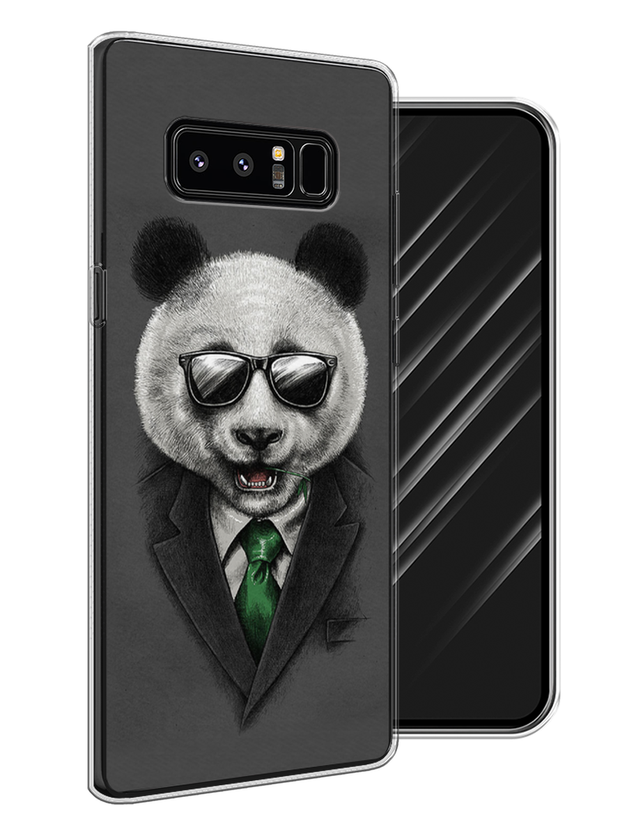 

Чехол Awog на Samsung Galaxy Note 8 "Деловая панда", Серый;зеленый, 25250-10