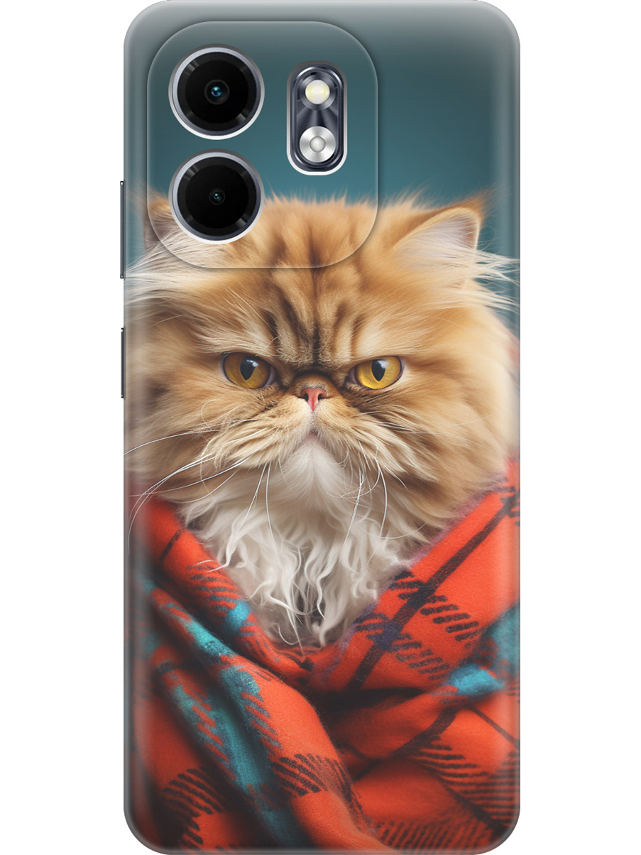

Силиконовый чехол на Infinix Hot 50i/Smart 9 с принтом "Недовольный котик", Прозрачный;красный;синий, 786719312