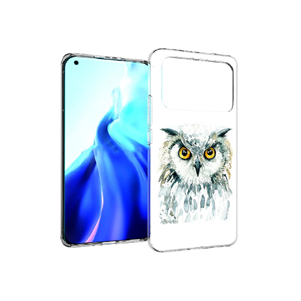 

Чехол MyPads Tocco для Xiaomi Mi 11 Ultra Серьезная сова (PT160500.261.156), Прозрачный, Tocco