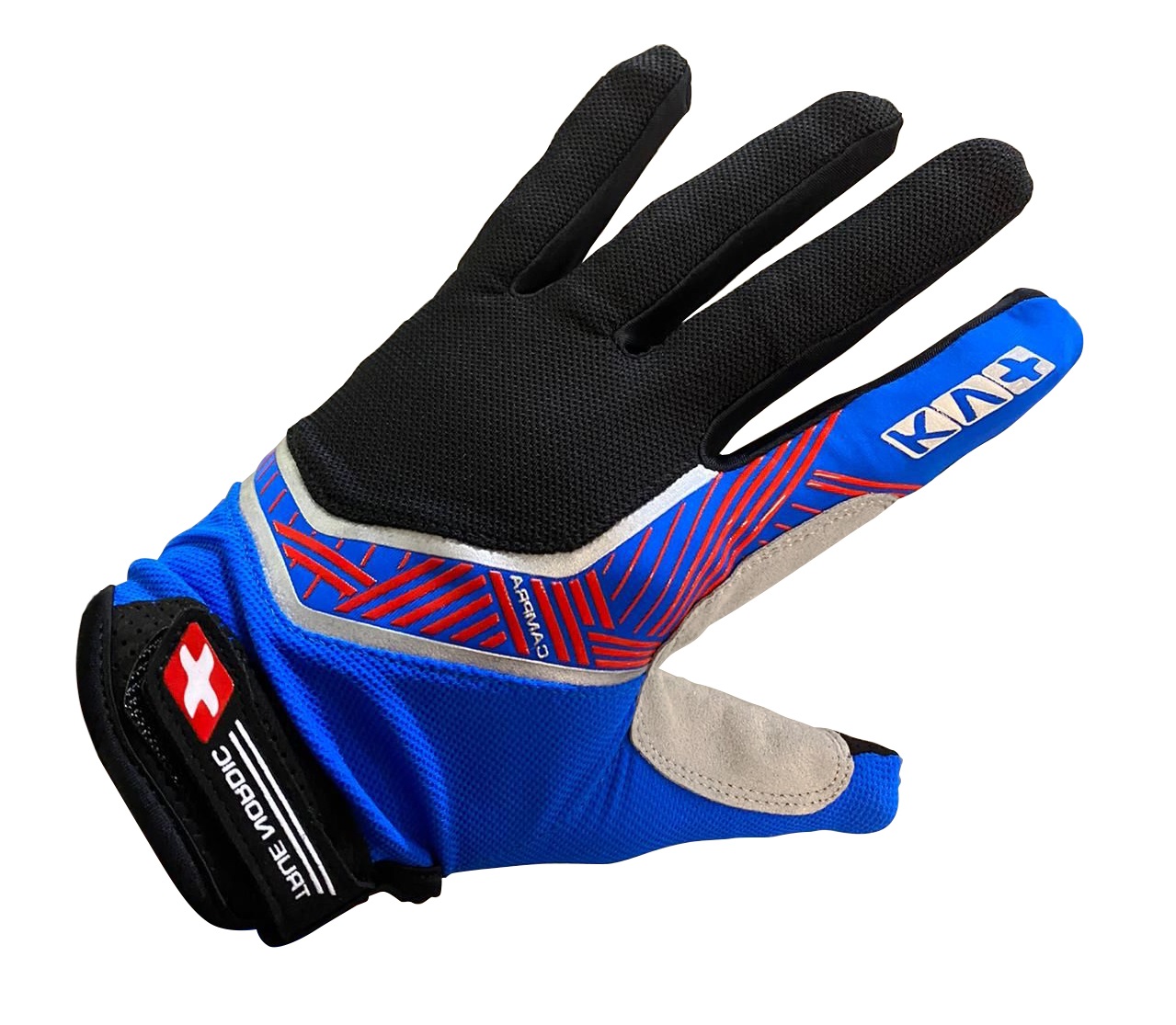 Перчатки KV+ Campra gloves for NW & skiroll black royal, S,  22G02.2