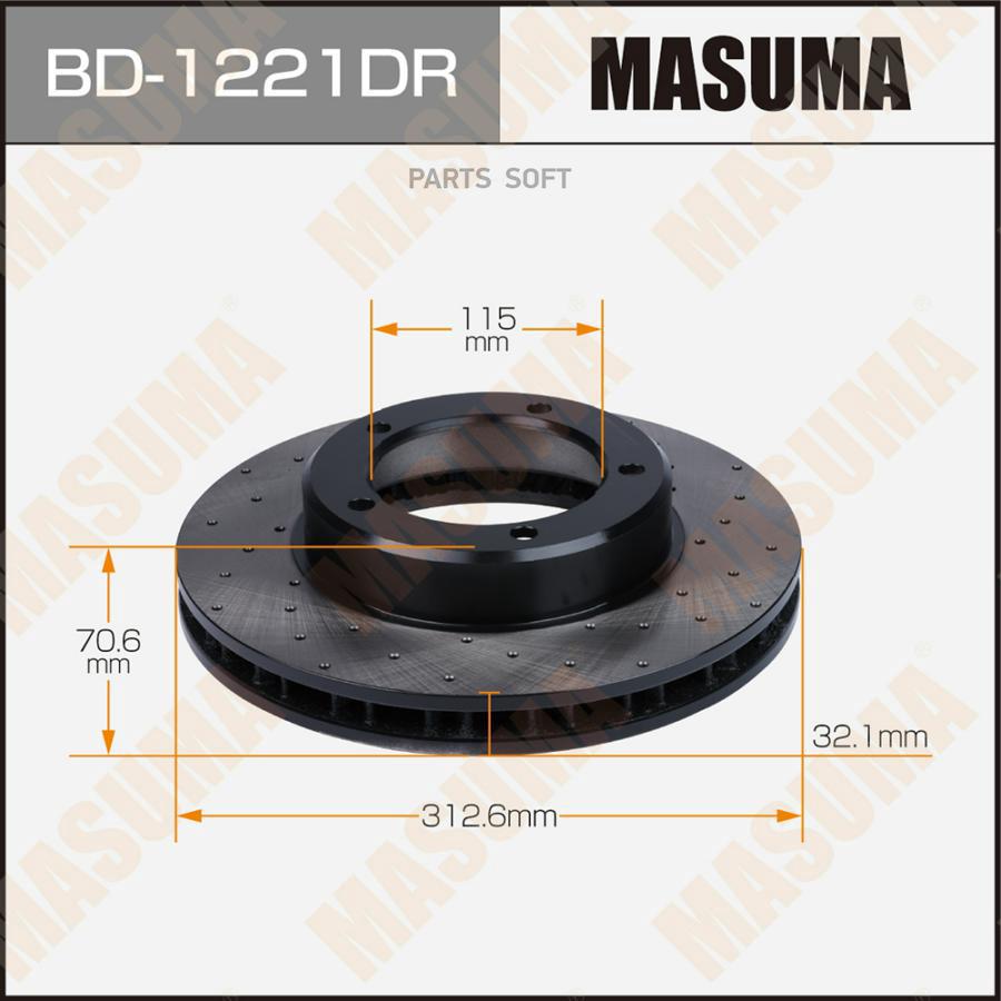 

Диск Тормозной Перфорированный Masuma Bd-1221Dr