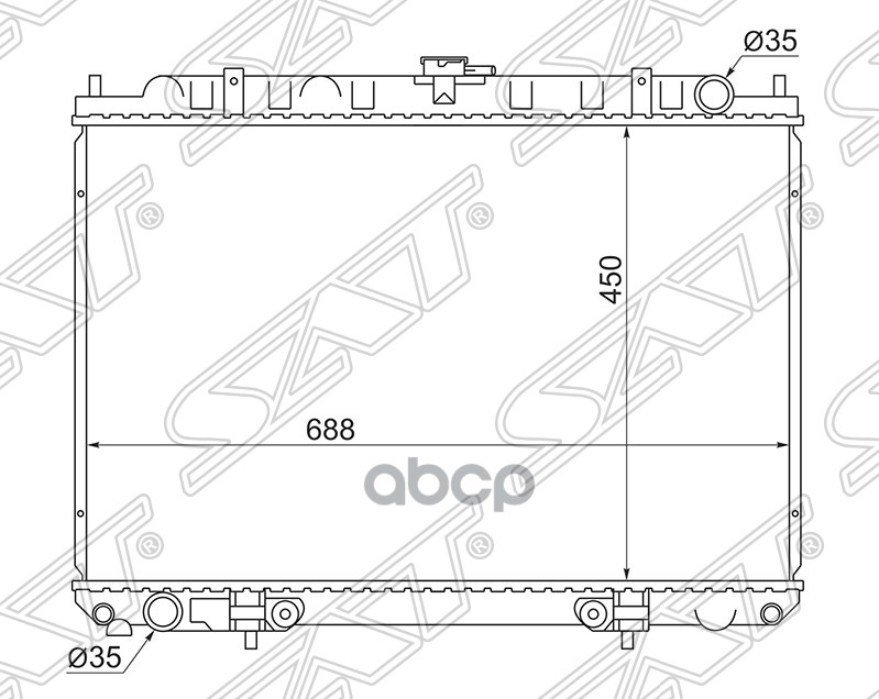 

Радиатор Nissan Rnessa(Ka24de)/Presage/Bassara/Serena/Liberty/Preirie Sr20/Yd25 98-02 Sat