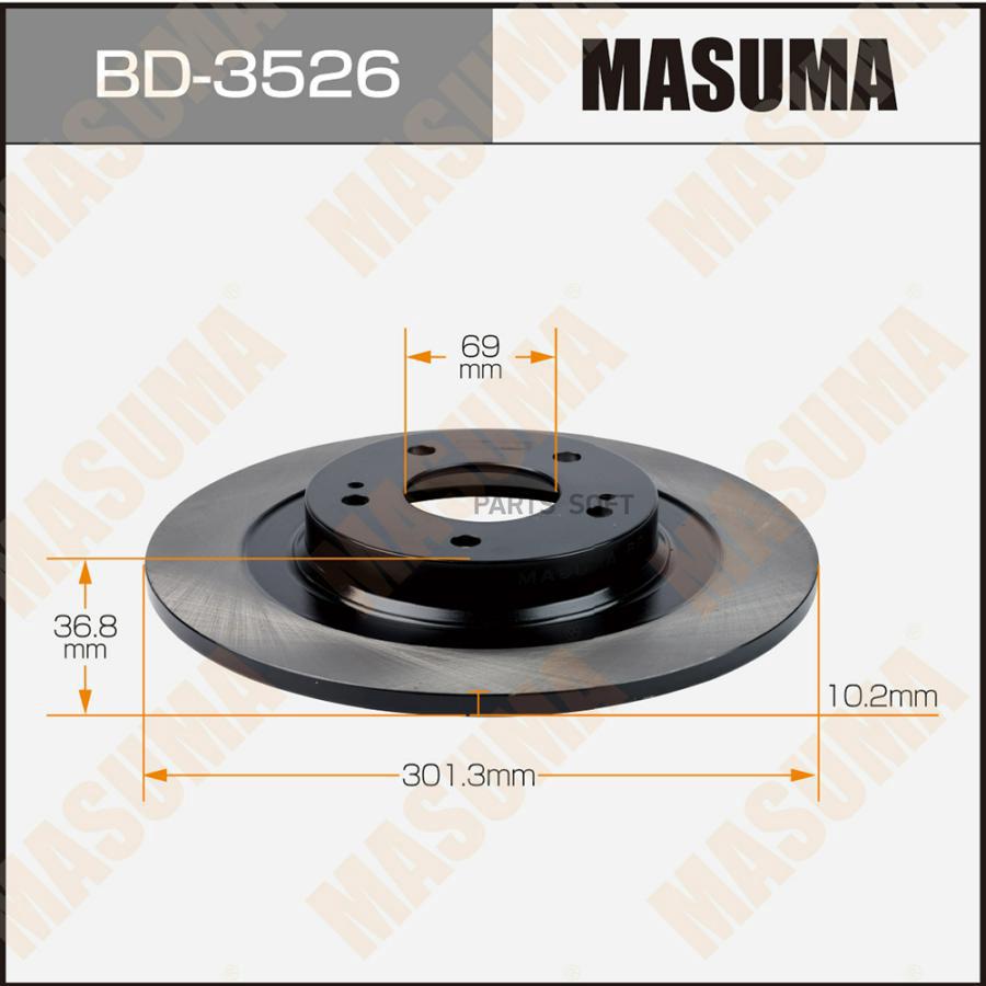 

Диск Тормозной [Уп.2, Цена За 1 Шт.] Masuma Bd-3526