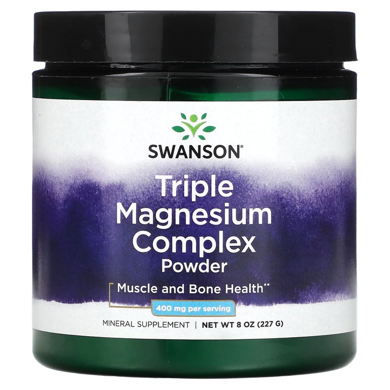 Тройной комплекс магния SWANSON Triple Magnesium Complex Powder порошок 400 мг 227 г