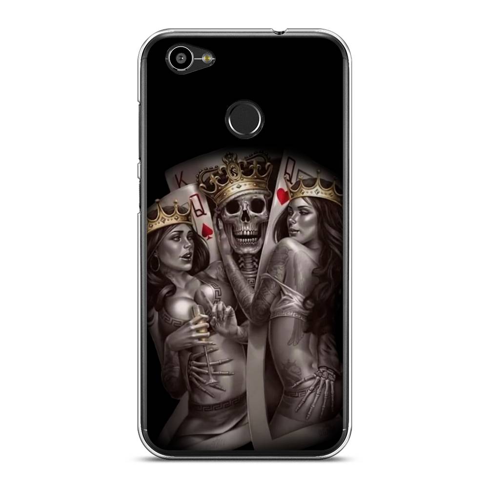 

Чехол на ZTE Blade A6 "Карты король и королевы", Серый;желтый, 132350-6