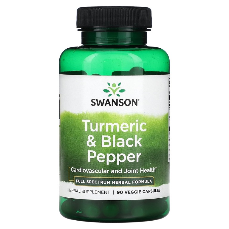 

Куркума и черный перец SWANSON Turmeric&Black Pepper капсулы 90 шт.