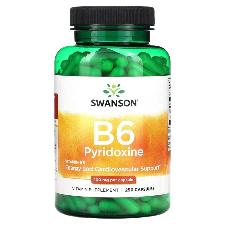 

Пиридоксин B6 SWANSON Vitamin B6 Pyridoxine капсулы 30 шт.