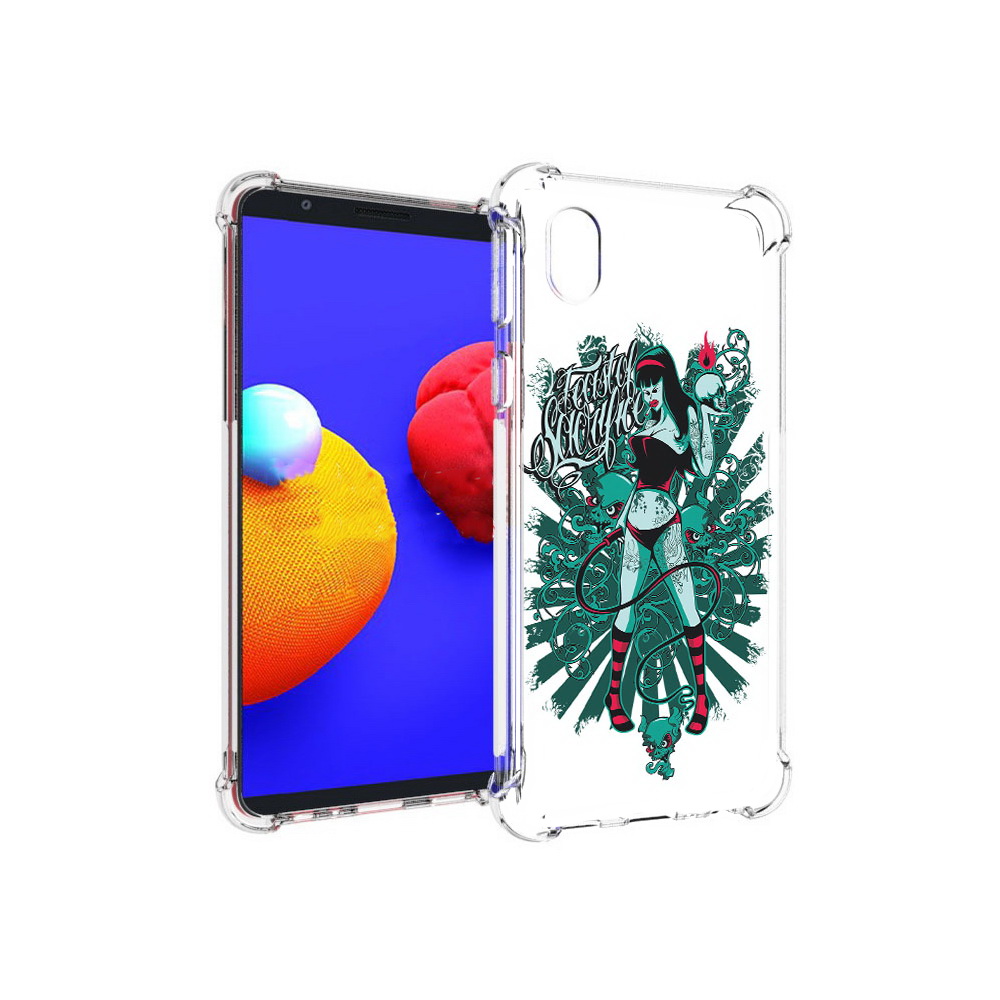 

Чехол MyPads Tocco для Samsung Galaxy A01 Core нарисованная девушка в татуировках, Прозрачный, Tocco