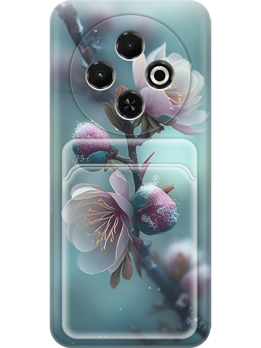 

Силиконовый чехол на Tecno Spark 30C с принтом с карманом для карты 840982, Прозрачный;белый;голубой, 786716321