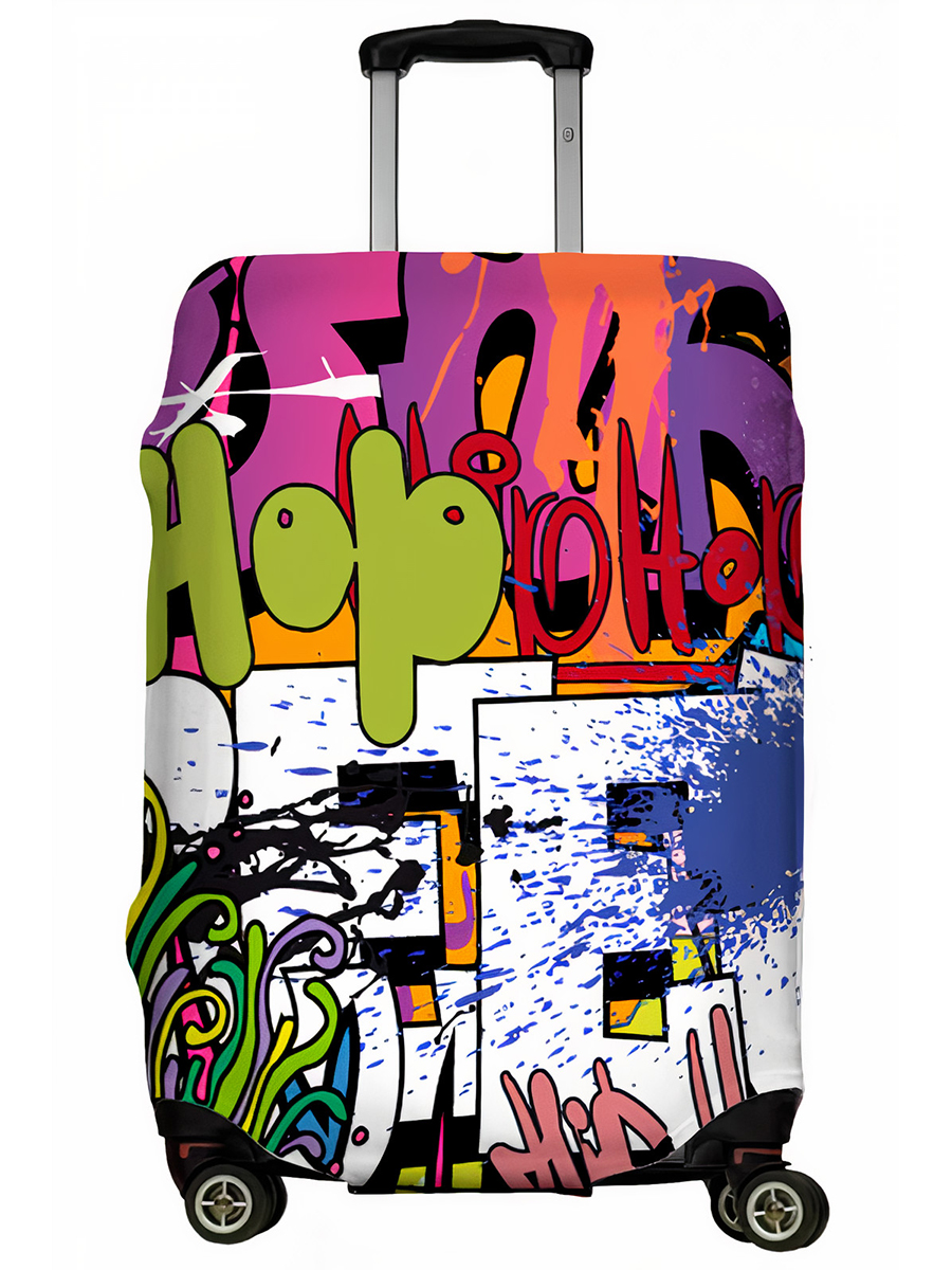 

Чехол для чемодана LeJoy LJ-CASE-147 graffiti purple S, LJ-CASE-147