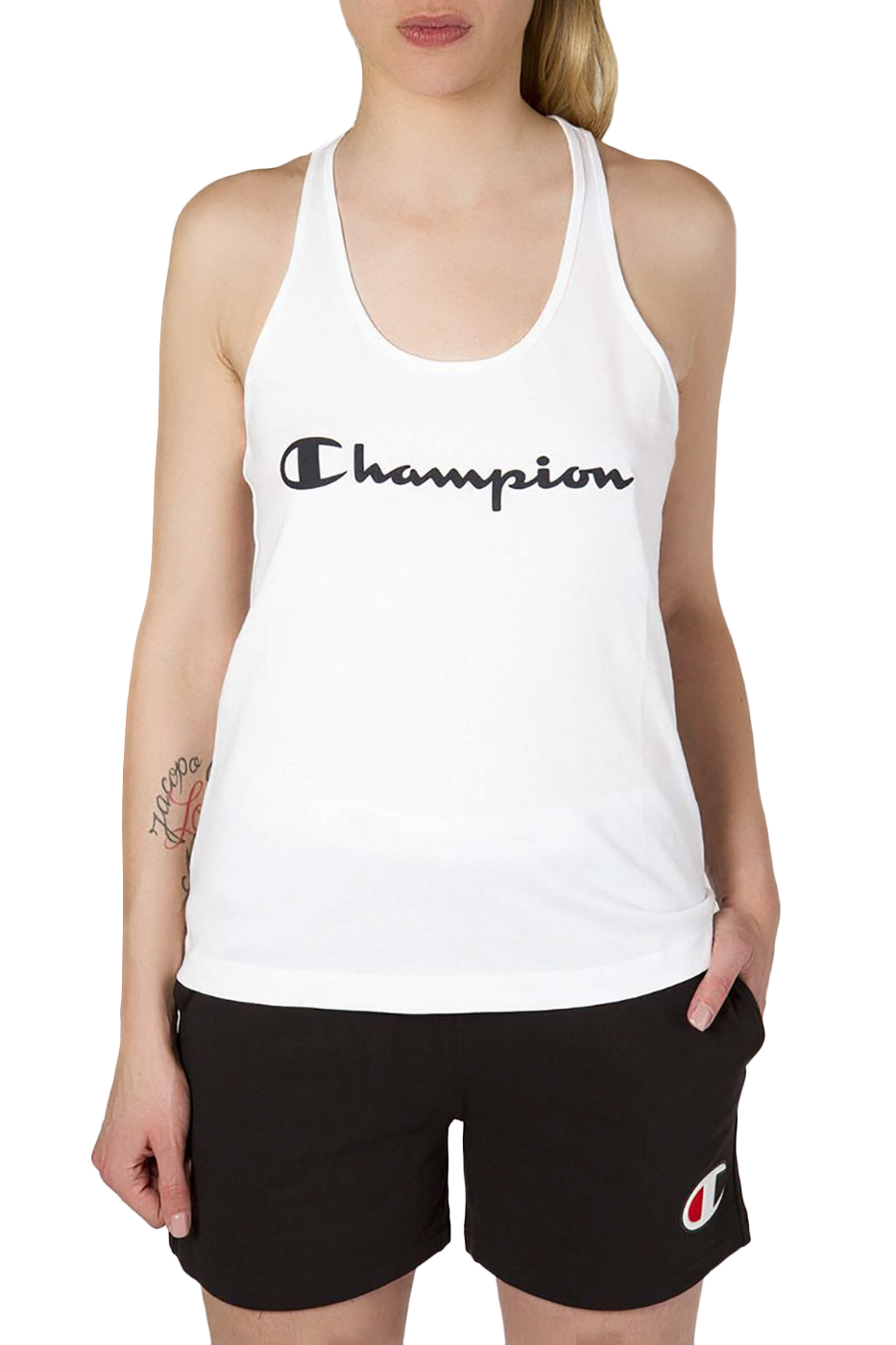 фото Майка женская champion legacy graphic gallery tank top белая l