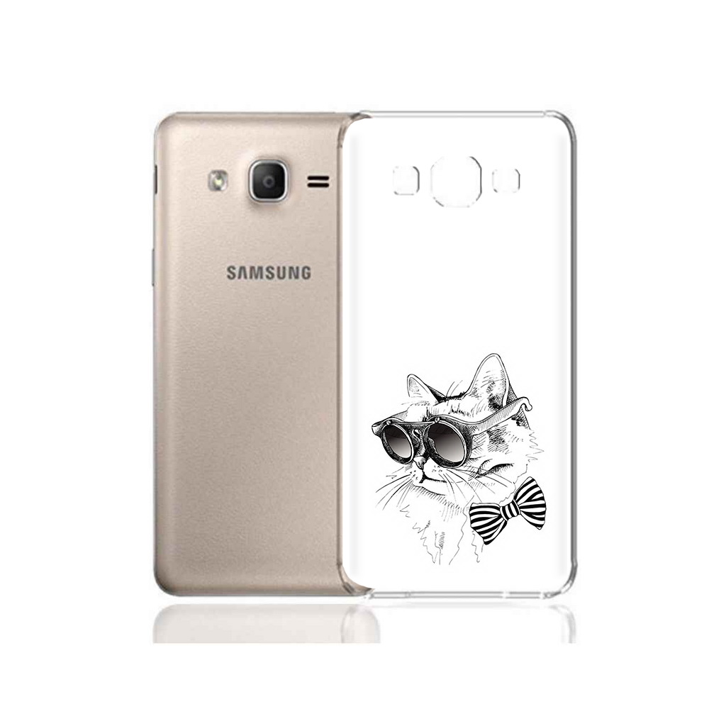 Чехол MyPads Tocco для Samsung Galaxy A7 (2015) крутая кошка в очках (PT11625.595.421)
